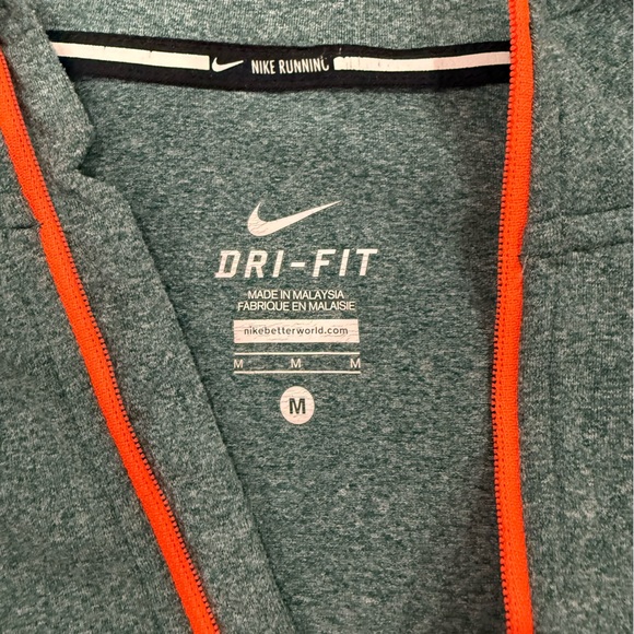 Nike Long Sleeve Shirt - Dark Green with Orange Accents - Picture 4 of 7